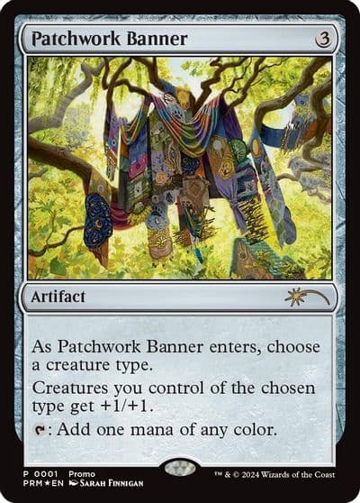 Patchwork Banner Media Promos Magic card