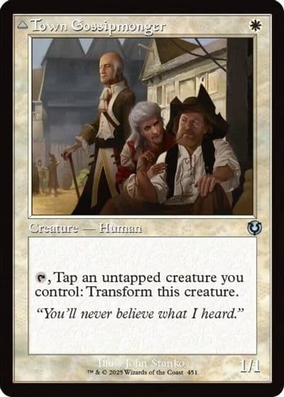 Town Gossipmonger Retro Frame Innistrad Remastered Magic card