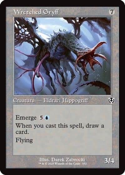 Wretched Gryff Retro Frame Innistrad Remastered Magic card