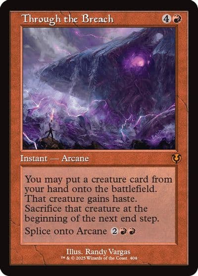 Through the Breach Retro Frame Innistrad Remastered Magic card