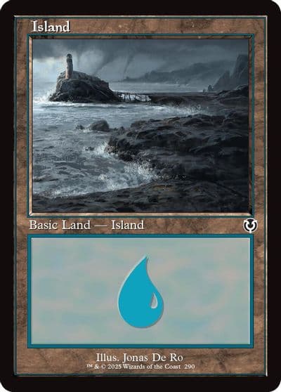 Island 290 Retro Frame Innistrad Remastered Magic card