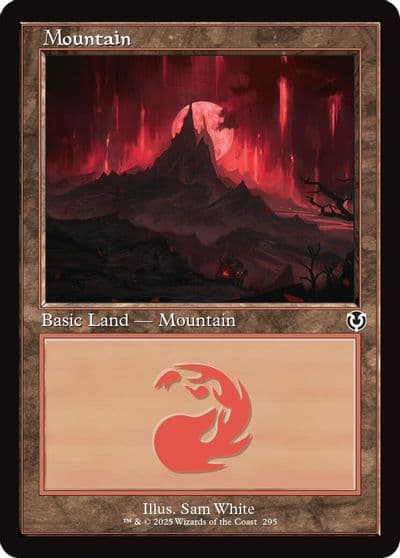 Mountain 295 Retro Frame Innistrad Remastered Magic card