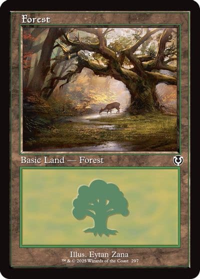 Forest 297 Retro Frame Innistrad Remastered Magic card