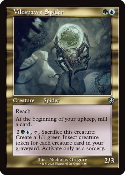 Vilespawn Spider Retro Frame Innistrad Remastered Magic card