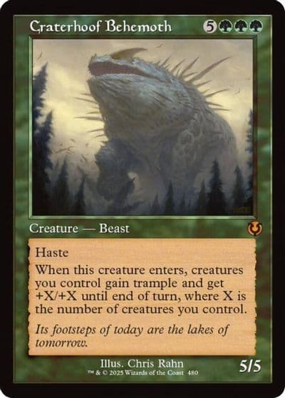 Craterhoof Behemoth Retro Frame Innistrad Remastered Magic card