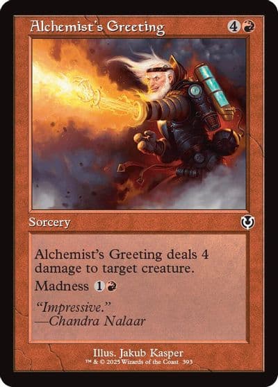Alchemists Greeting Retro Frame Innistrad Remastered Magic card