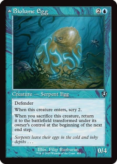 Biolume Egg Retro Frame Innistrad Remastered Magic card