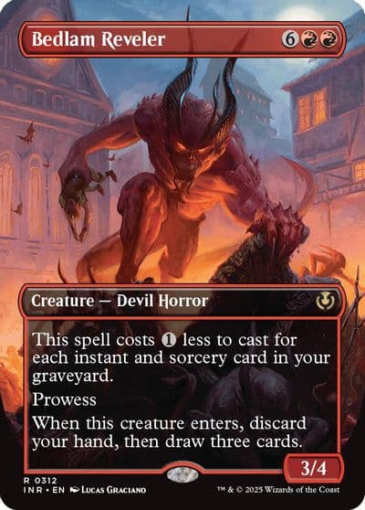 Bedlam Reveler Borderless Innistrad Remastered Magic card