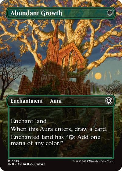 Abundant Growth Borderless Innistrad Remastered Magic card