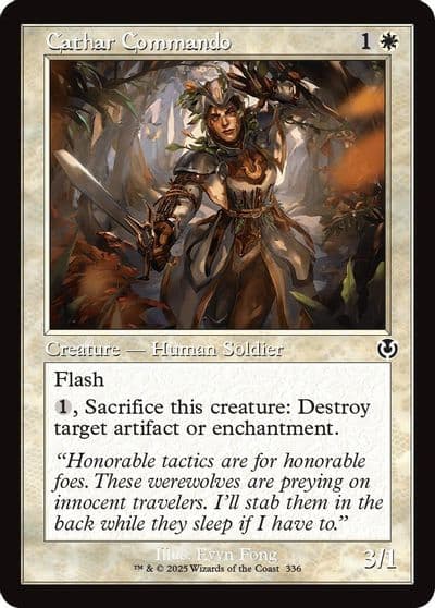 Cathar Commando Retro Frame Innistrad Remastered Magic card