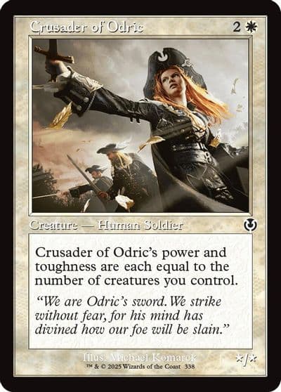 Crusader of Odric Retro Frame Innistrad Remastered Magic card