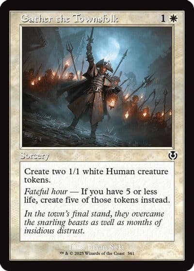Gather the Townsfolk Retro Frame Innistrad Remastered Magic card