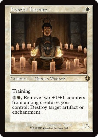 Hopeful Initiate Retro Frame Innistrad Remastered Magic card