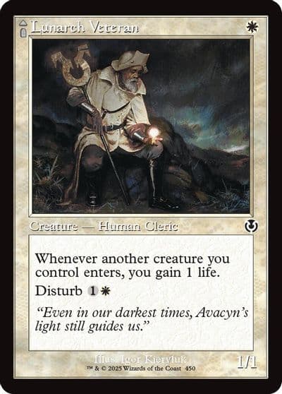 Lunarch Veteran Retro Frame Innistrad Remastered Magic card