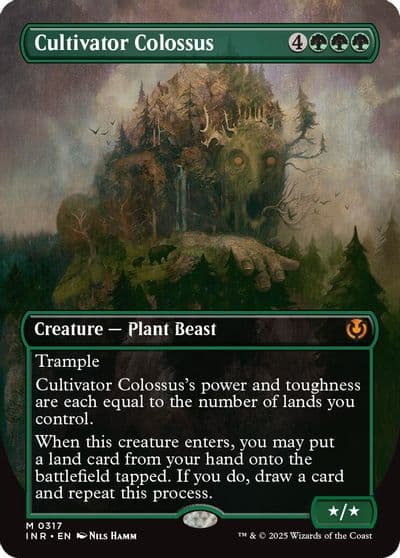 Cultivator Colossus Borderless Innistrad Remastered Magic card