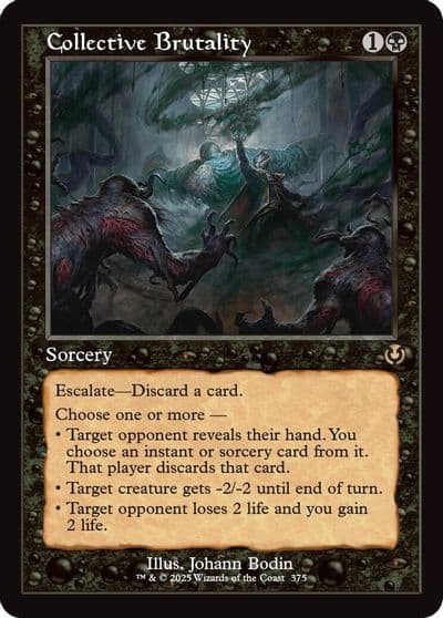 Collective Brutality Retro Frame Innistrad Remastered Magic card