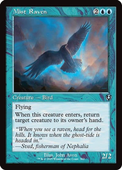 Mist Raven Retro Frame Innistrad Remastered Magic card