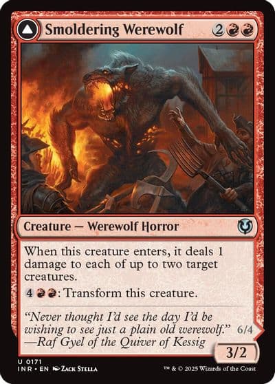 Smoldering Werewolf Innistrad Remastered Magic card