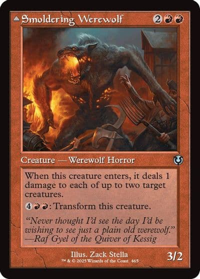 Smoldering Werewolf Retro Frame Innistrad Remastered Magic card