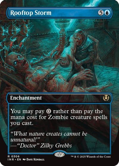 Rooftop Storm Borderless Innistrad Remastered Magic card