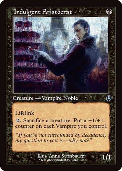 Indulgent Aristocrat Retro Frame Innistrad Remastered Magic card