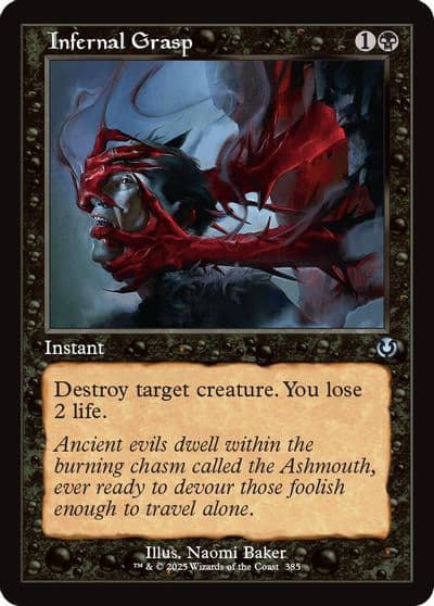 Infernal Grasp Retro Frame Innistrad Remastered Magic card