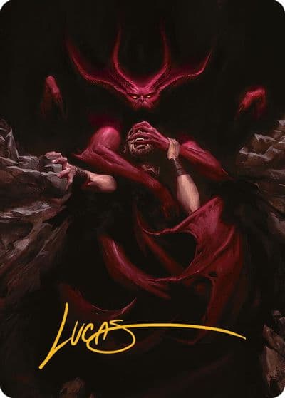 Infernal Grasp Art Card Gold Stamped Signature Art Series: Innistrad Remastered Magic card