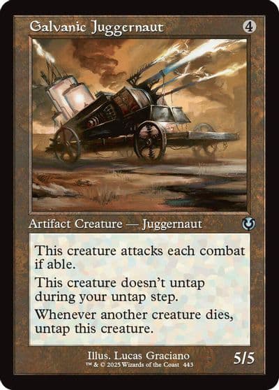 Galvanic Juggernaut Retro Frame Innistrad Remastered Magic card