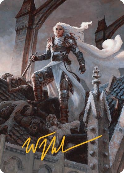 Thalia Heretic Cathar Art Card Gold Stamped Signature Art Series: Innistrad Remastered Magic card