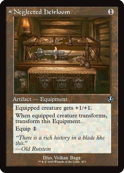 Neglected Heirloom Retro Frame Innistrad Remastered Magic card