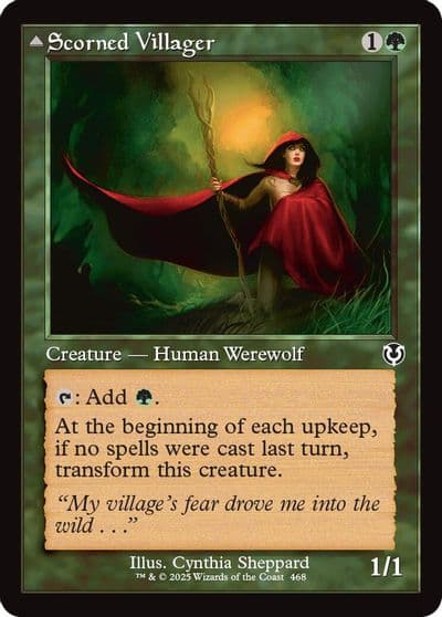 Scorned Villager Retro Frame Innistrad Remastered Magic card
