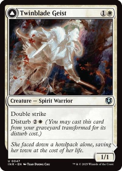 Twinblade Geist Innistrad Remastered Magic card
