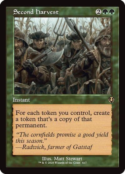 Second Harvest Retro Frame Innistrad Remastered Magic card