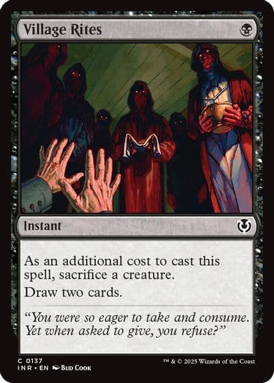 Village Rites Innistrad Remastered Magic card