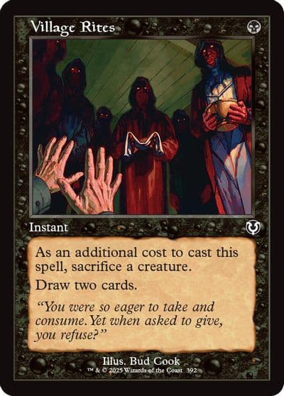 Village Rites Retro Frame Innistrad Remastered Magic card