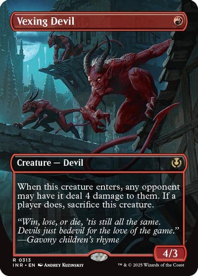 Vexing Devil Borderless Innistrad Remastered Magic card