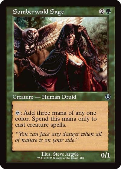 Somberwald Sage Retro Frame Innistrad Remastered Magic card