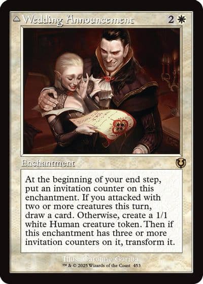 Wedding Announcement Retro Frame Innistrad Remastered Magic card