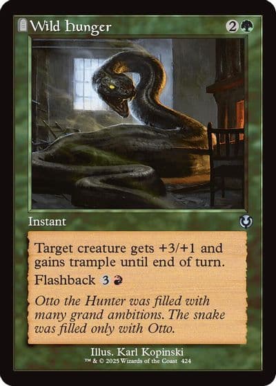 Wild Hunger Retro Frame Innistrad Remastered Magic card