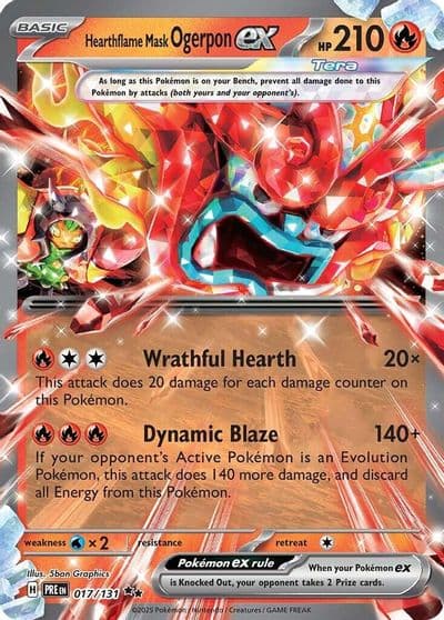 Hearthflame Mask Ogerpon ex SV: Prismatic Evolutions Pokemon card