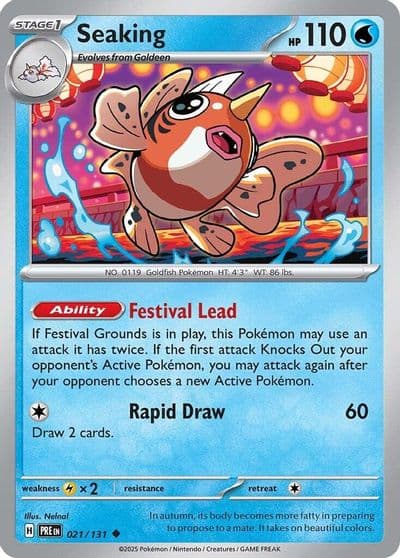 Seaking EX Battle Stadium Pokemon card