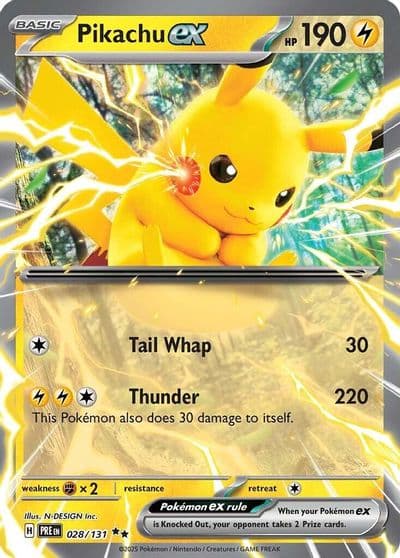 Pikachu ex SV: Prismatic Evolutions Pokemon card