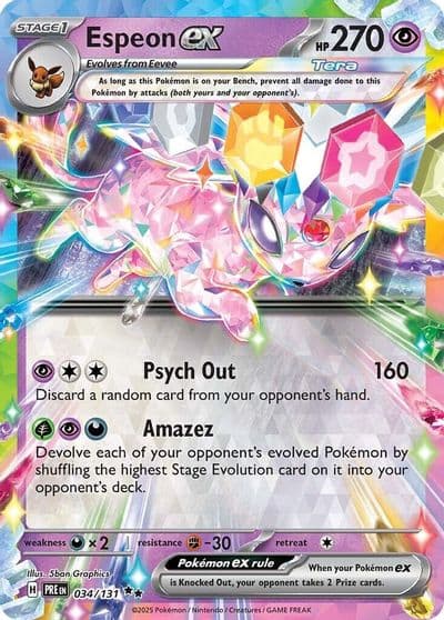 Espeon ex SV: Prismatic Evolutions Pokemon card