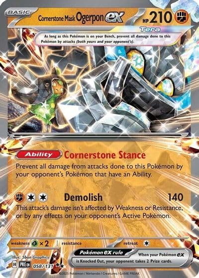 Cornerstone Mask Ogerpon ex SV: Prismatic Evolutions Pokemon card