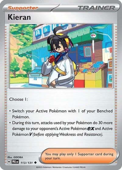 Kieran SV: Prismatic Evolutions Pokemon card
