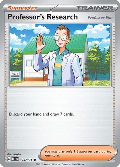 Professor's Research [Professor Elm] SV: Prismatic Evolutions Pokemon card