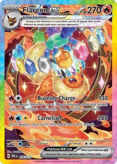 Flareon ex SV: Prismatic Evolutions Pokemon card