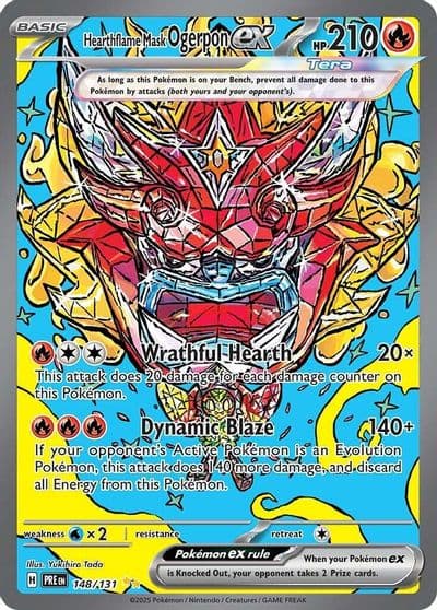 Hearthflame Mask Ogerpon ex SV: Prismatic Evolutions Pokemon card