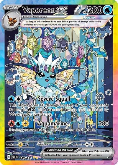 Vaporeon ex SV: Prismatic Evolutions Pokemon card