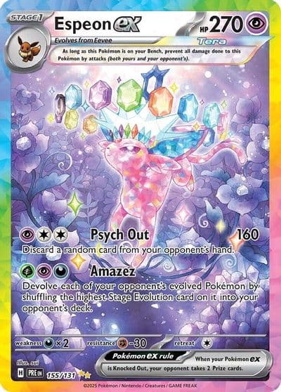 Espeon ex SV: Prismatic Evolutions Pokemon card
